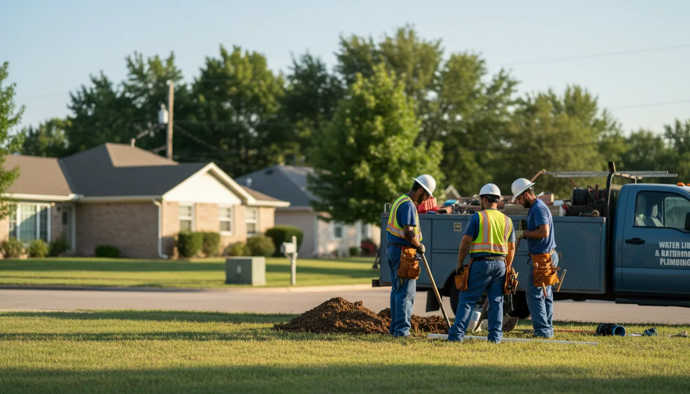 Residential water line and bathroom plumbing service in Dunning, NE